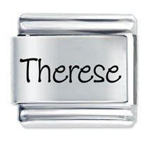 Therese Etched Name Italian Charm