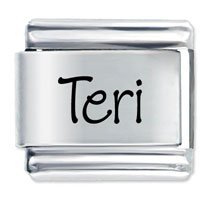 Teri Etched Name Italian Charm