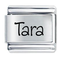 Tara Etched Name Italian Charm