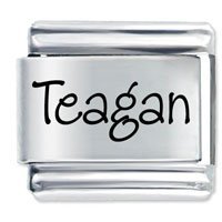 Teagan Etched Name Italian Charm