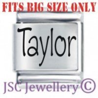 Taylor Etched Name Charm - Fits BIG size 13mm