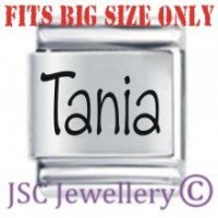 Tania Etched Name Charm - Fits BIG size 13mm