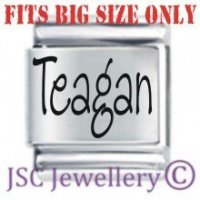 Teagan Etched Name Charm - Fits BIG size 13mm