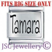 Tamara Etched Name Charm - Fits BIG size 13mm