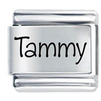 Tammy Etched Name Italian Charm