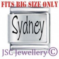 Sydney Etched Name Charm - Fits BIG size 13mm