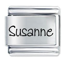 Susanne Etched name Italian Charm