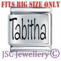 Tabitha Etched Name Charm - Fits BIG size 13mm