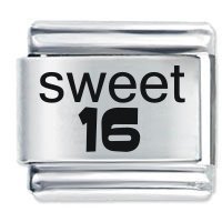 Sweet 16 ETCHED Italian Charm