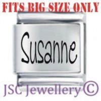 Susanne Etched Name Charm - Fits BIG size 13mm