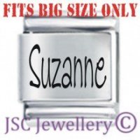 Suzanne Etched Name Charm - Fits BIG size 13mm