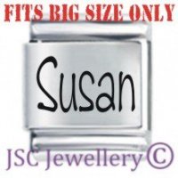 Susan Etched Name Charm - Fits BIG size 13mm