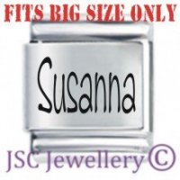Susanna Etched Name Charm - Fits BIG size 13mm