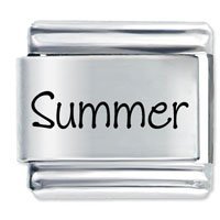 Summer Etched name Italian Charm