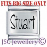 Stuart Etched Name Charm - Fits BIG size 13mm