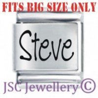 Steve Etched Name Charm - Fits BIG size 13mm