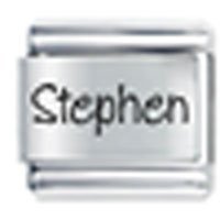 Stephen Etched Name Italian Charm