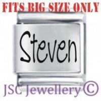 Steven Etched Name Charm - Fits BIG size 13mm