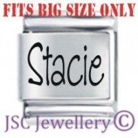 Stacie Etched Name Charm - Fits BIG size 13mm