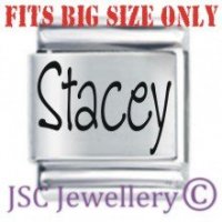 Stacey Etched Name Charm - Fits BIG size 13mm
