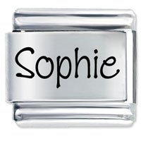 Sophie Etched name Italian Charm