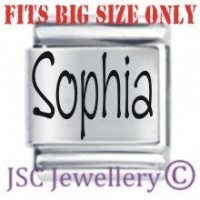 Sophia Etched Name Charm - Fits BIG size 13mm