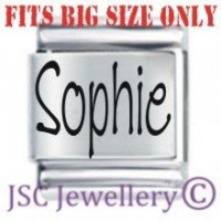 Sophie Etched Name Charm - Fits BIG size 13mm