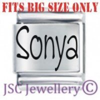 Sonya Etched Name Charm - Fits BIG size 13mm