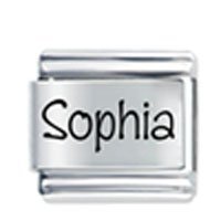 Sophia Etched Name Italian Charm