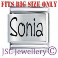 Sonia Etched Name Charm - Fits BIG size 13mm