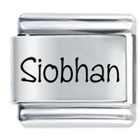 Siobhan Etched Name Italian Charm