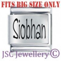 Siobhan Etched Name Charm - Fits BIG size 13mm