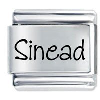 Sinead Etched name Italian Charm