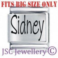 Sidney Etched Name Charm - Fits BIG size 13mm