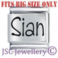 Sian Etched Name Charm - Fits BIG size 13mm