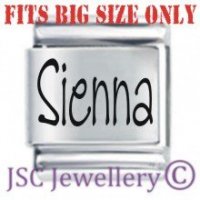 Sienna Etched Name Charm - Fits BIG size 13mm