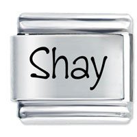 Shay Etched Name Italian Charm