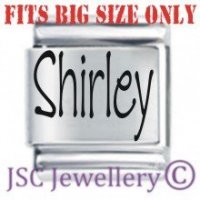 Shirley Etched Name Charm - Fits BIG size 13mm