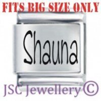 Shauna Etched Name Charm - Fits BIG size 13mm