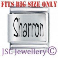 Sharron Etched Name Charm - Fits BIG size 13mm