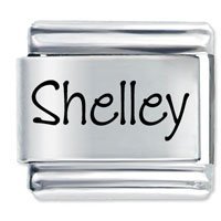 Shelley Etched Name Italian Charm