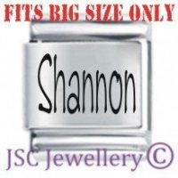 Shannon Etched Name Charm - Fits BIG size 13mm