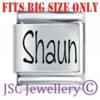Shaun Etched Name Charm - Fits BIG size 13mm