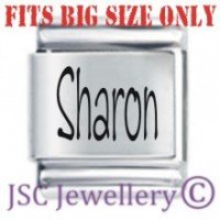 Sharon Etched Name Charm - Fits BIG size 13mm