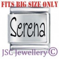 Serena Etched Name Charm - Fits BIG size 13mm
