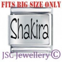 Shakira Etched Name Charm - Fits BIG size 13mm
