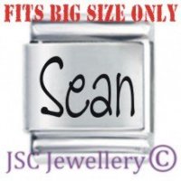 Sean Etched Name Charm - Fits BIG size 13mm