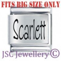 Scarlett Etched Name Charm - Fits BIG size 13mm