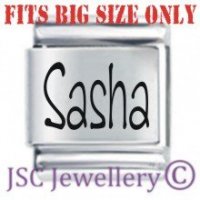 Sasha Etched Name Charm - Fits BIG size 13mm