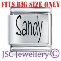 Sandy Etched Name Charm - Fits BIG size 13mm
